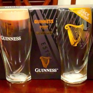 Guinness pint glasses set of 2